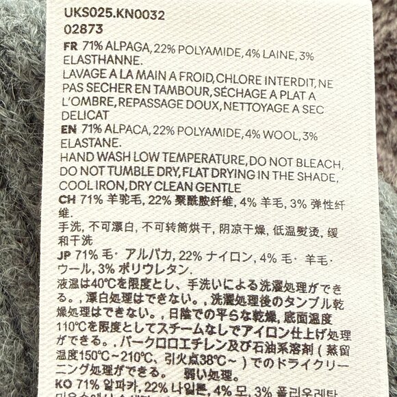 $1395 Authentic AMI Alexandre Mattiussi Men's Gray Alpaca Sweaters Sz.XL - Picture 10 of 11